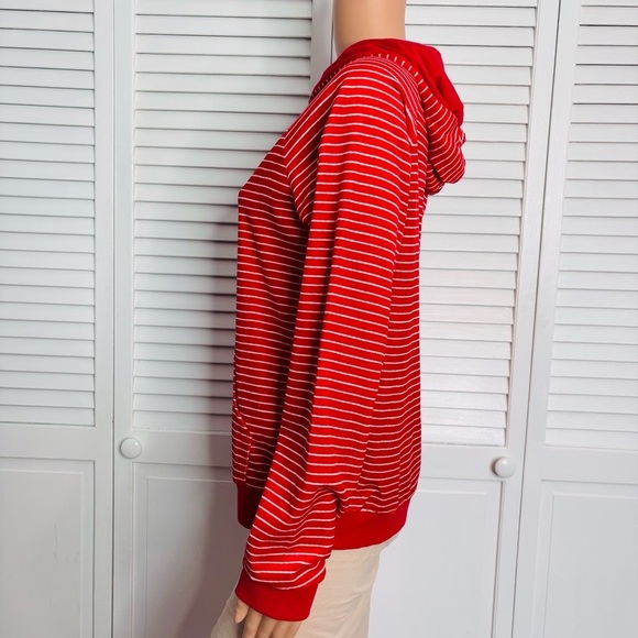 VERA BRADLEY Snow Stripe Polar Velour Pullover Hoodie Size Medium - Picture 4 of 9